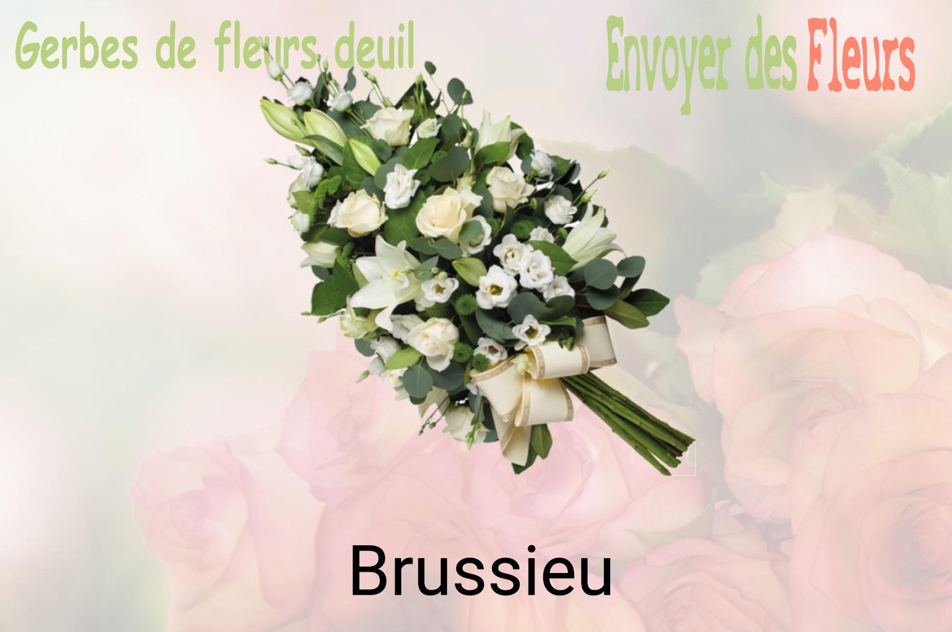 Gerbe de fleurs de deuil livrée à Brussieu